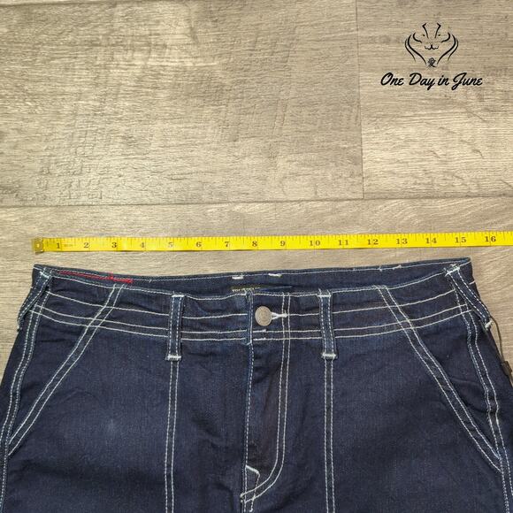 True Religion Denim Cargo Maxi Skirt Size 28 (6) - Picture 3 of 5